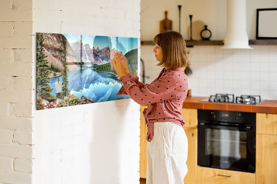 Magnetic Board Mountain Landscape One Magnet 120x60