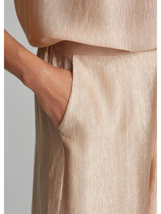 Women's Gold Set with Trousers in Straight Leg