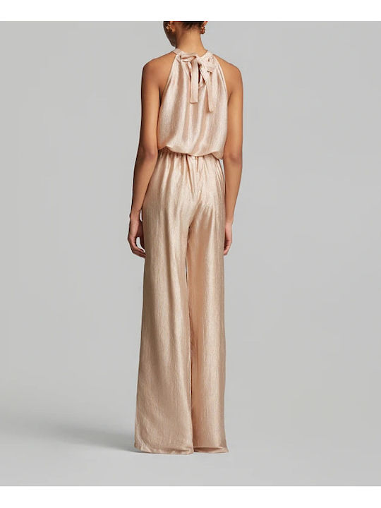 Women's Gold Set with Trousers in Straight Leg