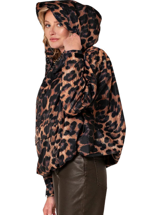 Damenjacke Für Winter Braun-Schwarz