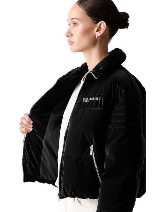 Women's Puffer Jacket for Winter Black