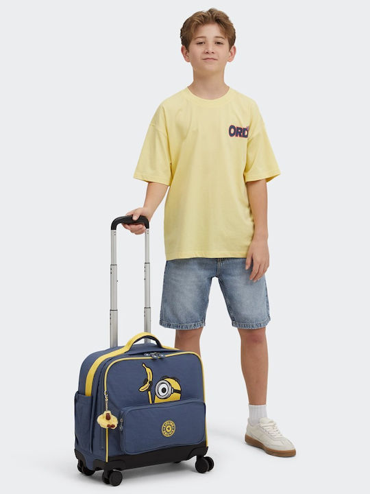 Kipling New Storia School Bag Trolley Elementary Minions Dungaree Blue 23 Litres 40.5 x 20 x 45cm
