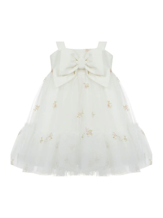 Lapin Ecru Baptism Dress Made of Tulle