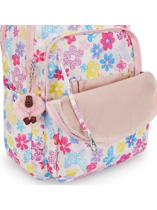 Kipling Seoul Lap School Backpack Flower Stamp 27 Litres 35 x 20.5 x 44 cm