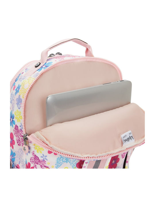 Kipling Seoul Lap School Backpack Flower Stamp 27 Litres 35 x 20.5 x 44 cm