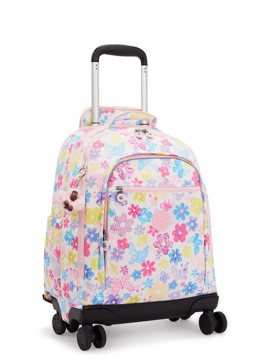 Kipling New Zea School Bag Trolley Elementary Flower Stamp 26L 35 x 21 x 50cm