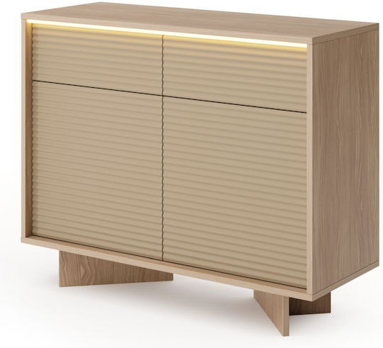 Bufet Semi Din Lemn cu Sertare Boliwar 103.9x40x84.4cm