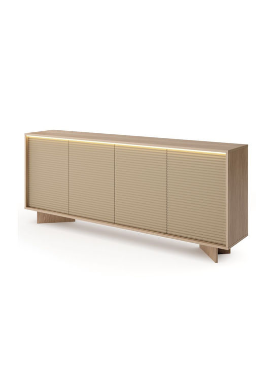 Semi Wooden Sideboard Cappuccino 204x40x40cm