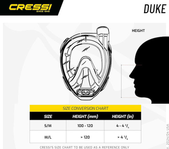 CressiSub Duke Diving Mask Full Face Transparent Red