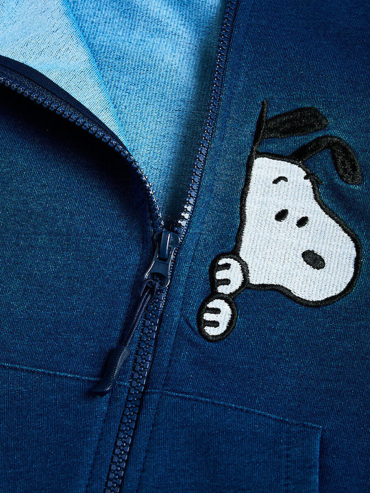 Kinder-Sweatshirt Strickjacke mit Taschen Blau