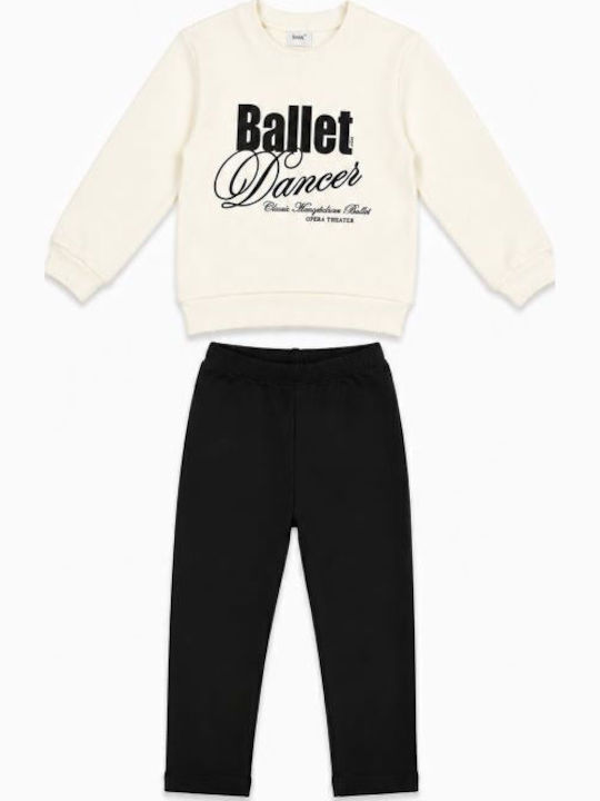 Kids Tracksuit Set With Ecru Top 2 Pieces