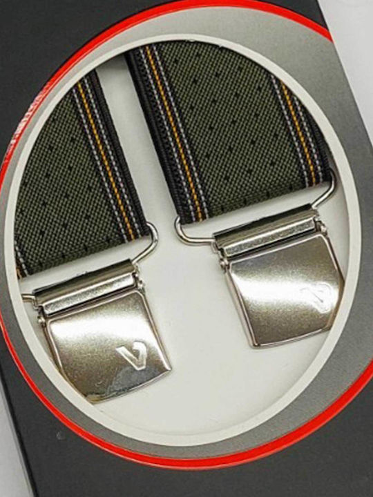 Men's Suspenders Victoria 36mm 4 Clips 63036-597e Olive