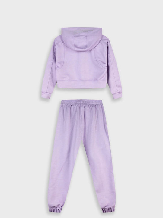 Kinder Sweatpants Set Mit Flieder Jacke