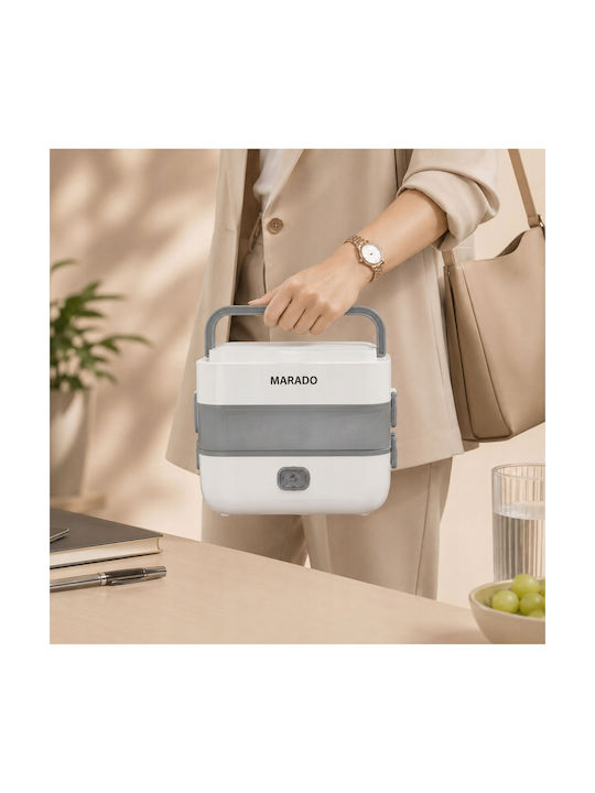 Verk Group Electric Lunch Box Inox Thermo White 2.2lt