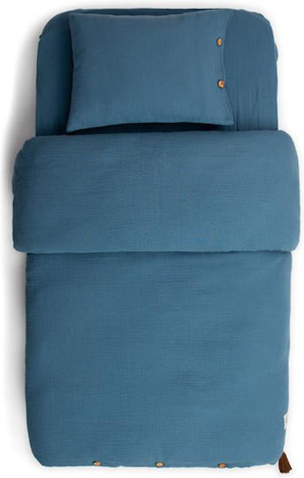 Funna Baby Baby Bettbezug Set mit Kissenbezug Petrol Blau 110x150cm. Funna Baby Baby Bettbezug Set mit Kissenbezug Petrol Blau 110x150cm.