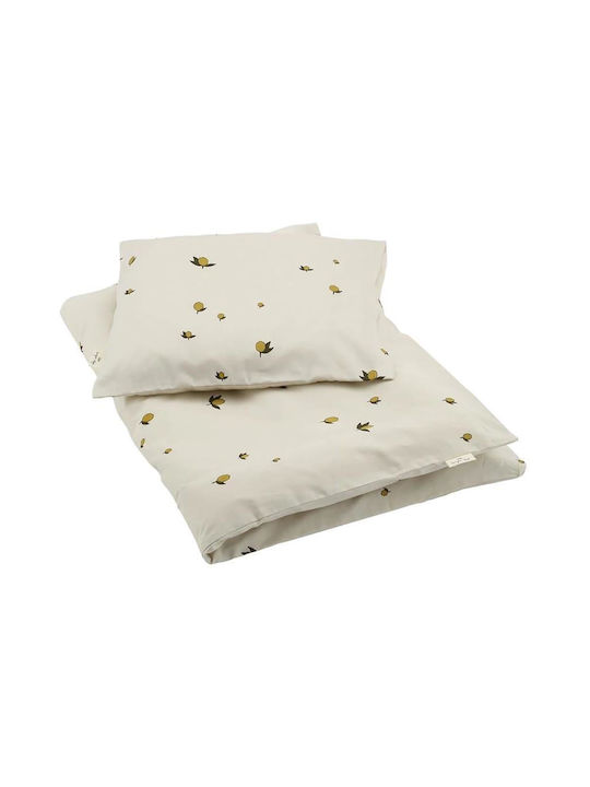 Konges Slojd Baby Bettbezug Set mit Kissenbezug Gelb 140x100cm.