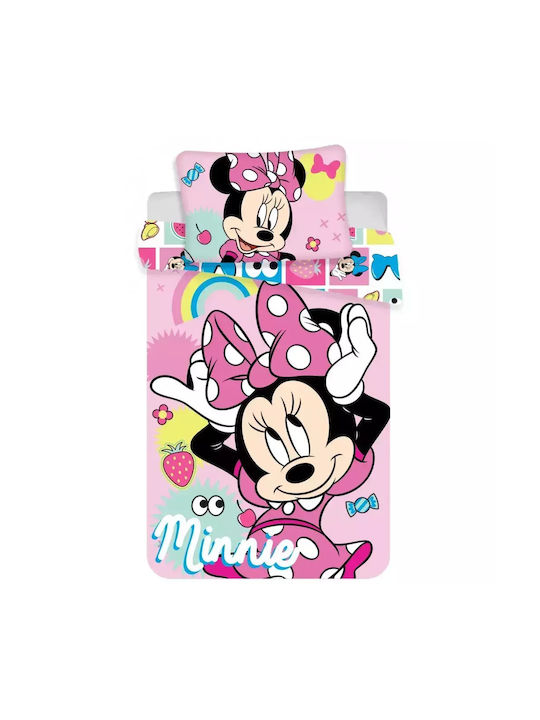 Disney Baby Duvet Cover Set With Pillowcase Minnie Mouse Pink 100x135cm