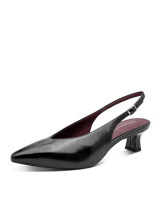 Muster Pumps aus Lackleder Schwarz