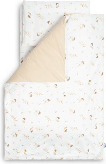 Sensillo Baby Bettbezug Set mit Kissenbezug Weiß 100x135cm.