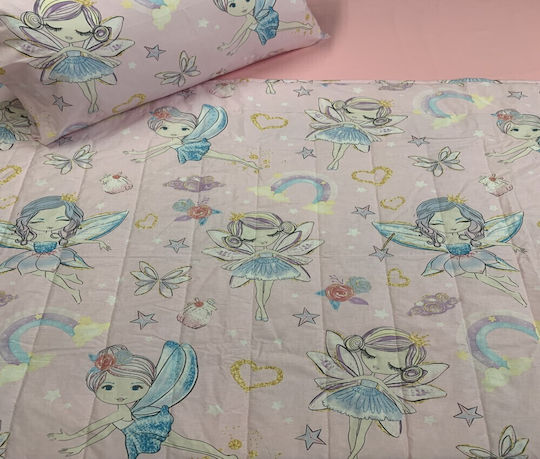 MayHome Baby Duvet Cover Set With Pillowcase Pink 120x160cm