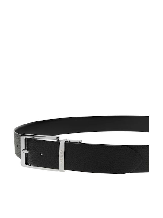 Men's Leather Double Sided Black Belt