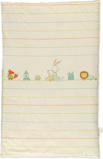 Nef-Nef Homeware Cute Toys Animals Pătură pentru bebeluși Bumbac Bej-multicolor 90x140cm 017316 Nef-Nef Homeware Cute Toys Animals Pătură pentru bebeluși Bumbac Bej-multicolor 90x140cm 017316