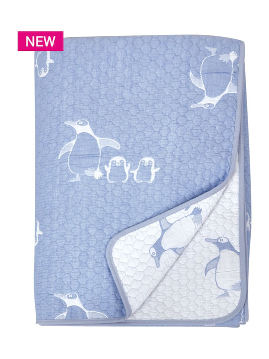 Kentia Skipper 19 Бебешка кувертюра Двулицево от полиестер Светлосин 80x100см Kentia Skipper 19 Бебешка кувертюра Двулицево от полиестер Светлосин 80x100см