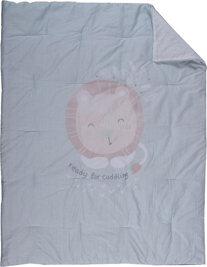 Nef-Nef Homeware Cuddling Lion Бебешка кувертюра Двустранен Памук Aqua 110x140см 030312 Nef-Nef Homeware Cuddling Lion Бебешка кувертюра Двустранен Памук Aqua 110x140см 030312