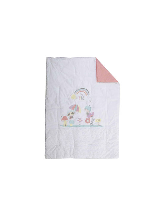 Nef-Nef Homeware Baby Bugs Бебешка кувертюра Памук Бял 110x140см 033049