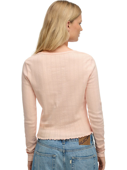 Дамска плетена жилетка Rose Blush Pink