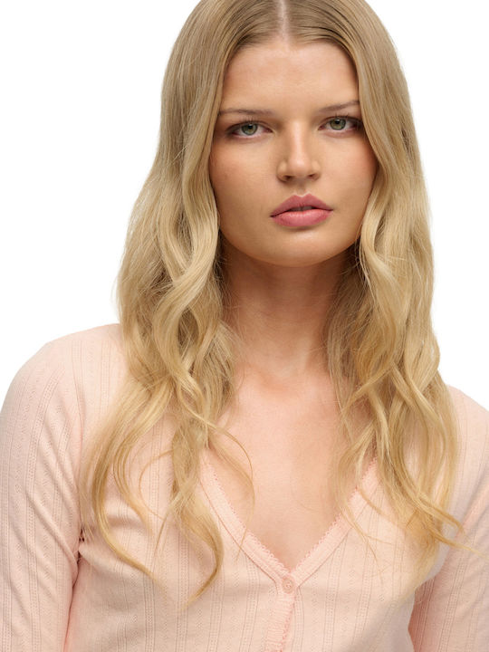Дамска плетена жилетка Rose Blush Pink