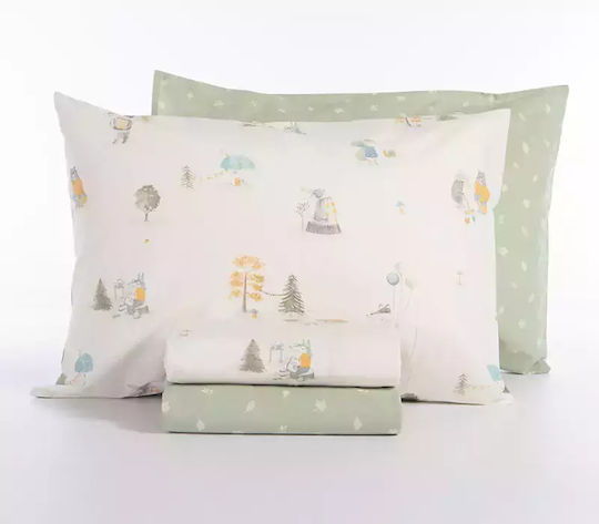 Nef-Nef Homeware Single Set Woodland Party Ecru 170x260cm Nef-Nef Homeware Single Set Woodland Party Ecru 170x260cm