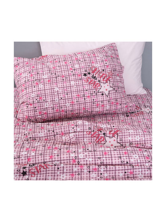 Palamaiki Sheet Set Semi-double Cotton Cluster Lilac 170x260cm 3pcs