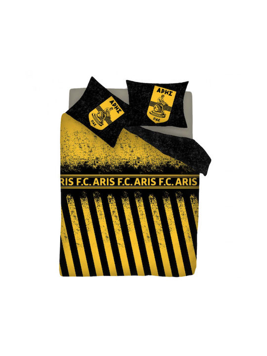Vesta Home Sheet Set King Cotton yellow-black 240x260cm 4pcs