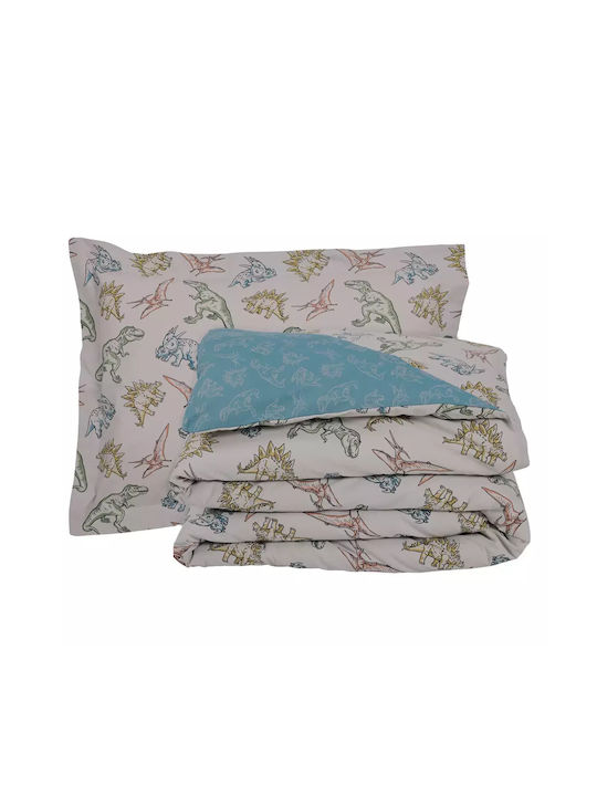 Das Home Kinderbettlaken Mit Gummizug Blau Grau 170x260cm