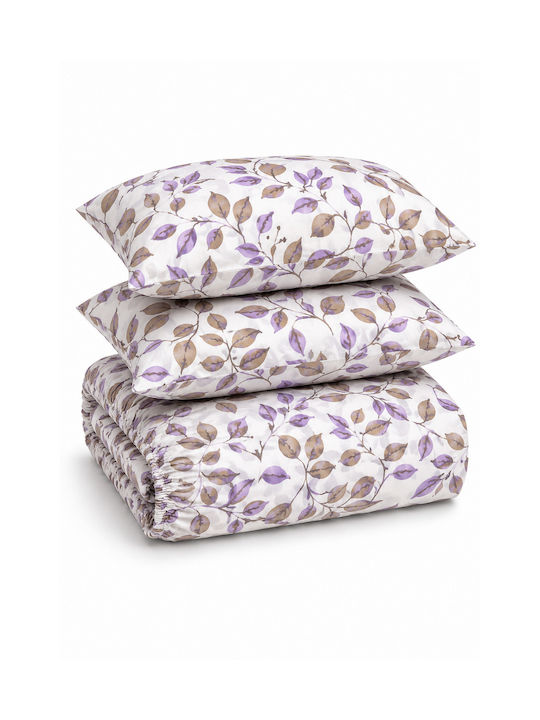 Comfort Kinderbettlaken Set Mit Gummizug Lila 270x165cm