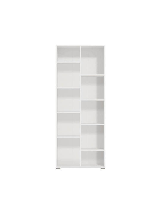 Floor Metal Bookcase White 70x33x177cm