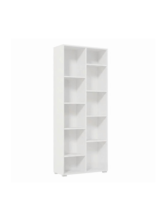 Floor Metal Bookcase White 70x33x177cm