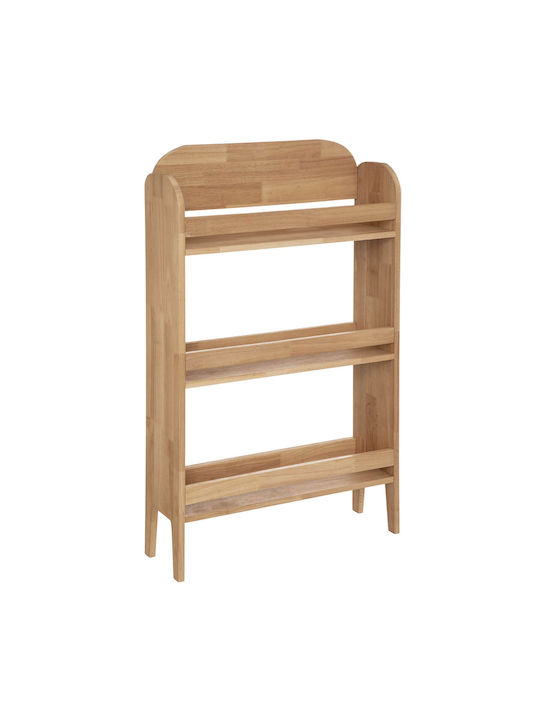 Wooden Floor Bookcase Beige 58.5x18.5x100cm