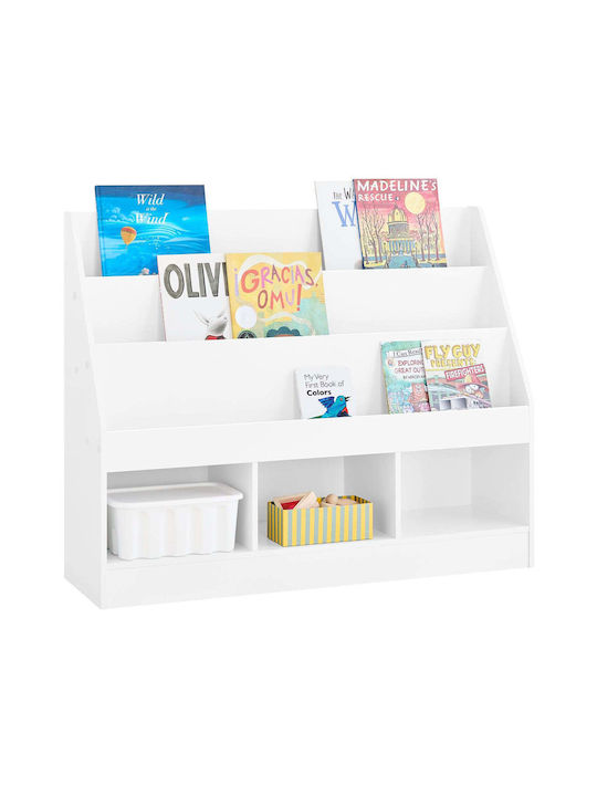 Bücherregal Boden Weiß 100x30x80cm