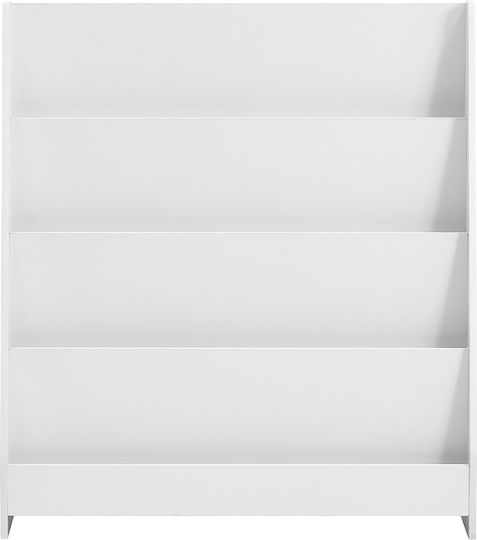 Βιβλιοθήκη Δαπέδου Ξύλινη Λευκή 80x88x30cm