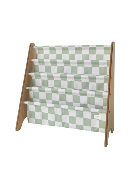 Βιβλιοθήκη Δαπέδου Ξύλινη Πράσινη 61cm
