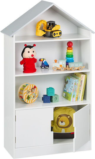 Bibliotecă de Pardoseală din Lemn Albă 115x68x28cm Bibliotecă de Pardoseală din Lemn Albă 115x68x28cm