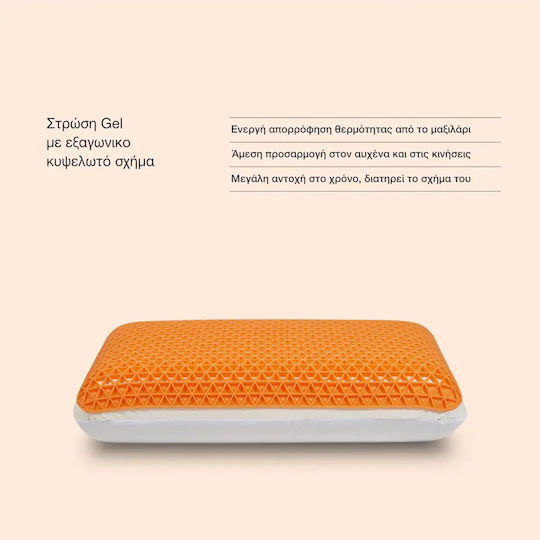 Ypnos Gel Anatomisches Kopfkissen 40x60x14cm