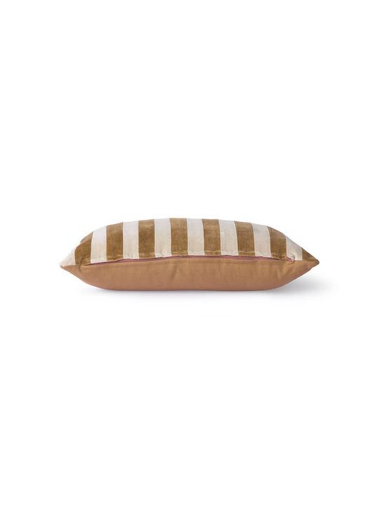 HK Living Velvet Brown Sofa Cushion 30x50cm