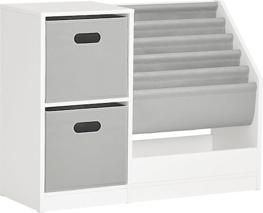 Bibliotecă pardoseală Lemn Alb 80x61x30cm