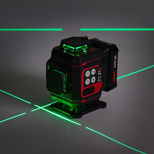 Zemek ZK-G70 Αυτορυθμιζόμενο Γραμμικό Αλφάδι Laser Πράσινης Δέσμης 12V με Εύρος Εργασίας 25m