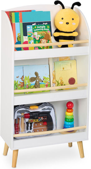 Bibliotecă de Pardoseală din Lemn Albă 50x24x95.5cm Bibliotecă de Pardoseală din Lemn Albă 50x24x95.5cm