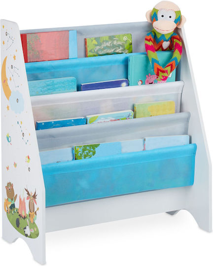 Bibliotecă de Pardoseală Metalică Albastră 71x62x29cm