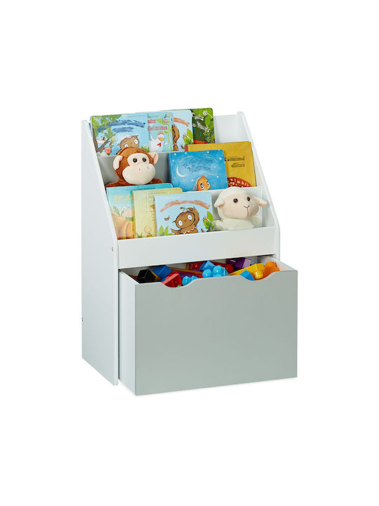 Holz Boden Bücherregal Weiß 70x50.5x28cm Holz Boden Bücherregal Weiß 70x50.5x28cm